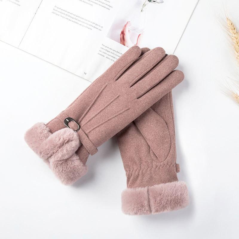 Womens Winter Warm Fleece Lined Touchscreen Gloves Windproof Water Resistant Outdoor Driving Cycling