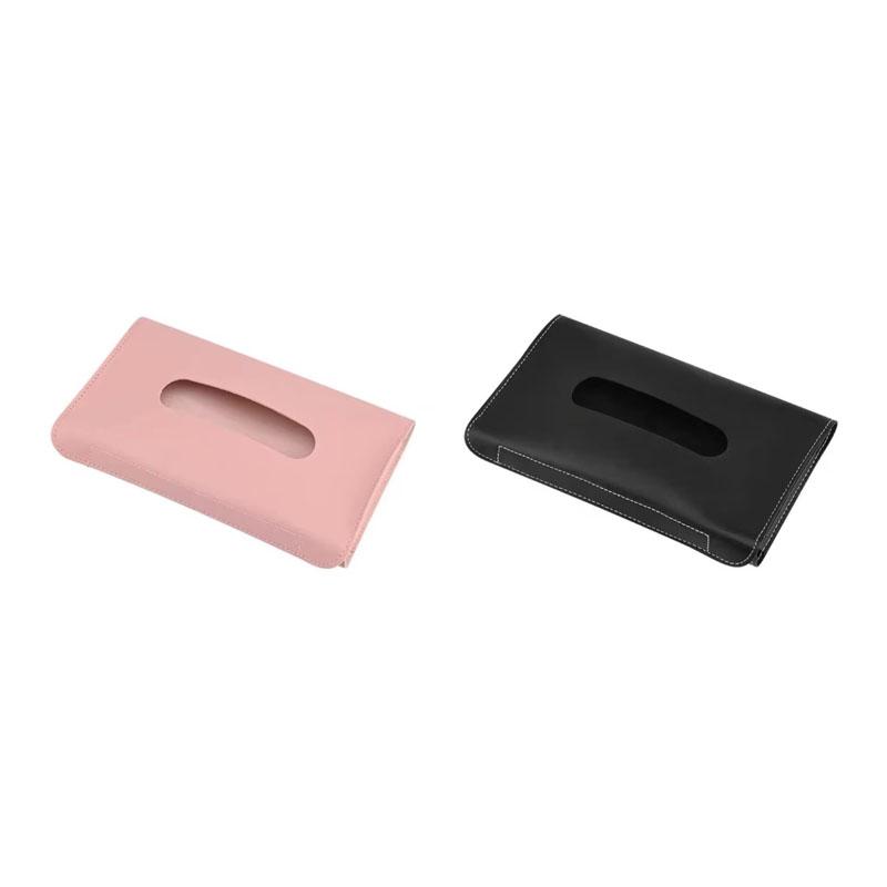 1/2/3pcs Interior Decor PU Leather Car Tissue Holder Universal Soft Car Tissue Box Creative Elegant Car Sun Visor Vehicle Use