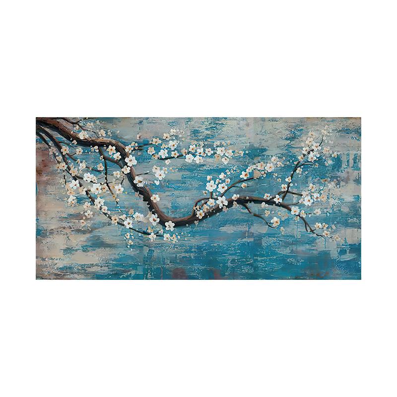 

Классическая ретро-эстетика настенное искусство синие цветы деревьев HD масло на холсте постеры и принты для дома спальня гостиная украшение подарок 20x40cm