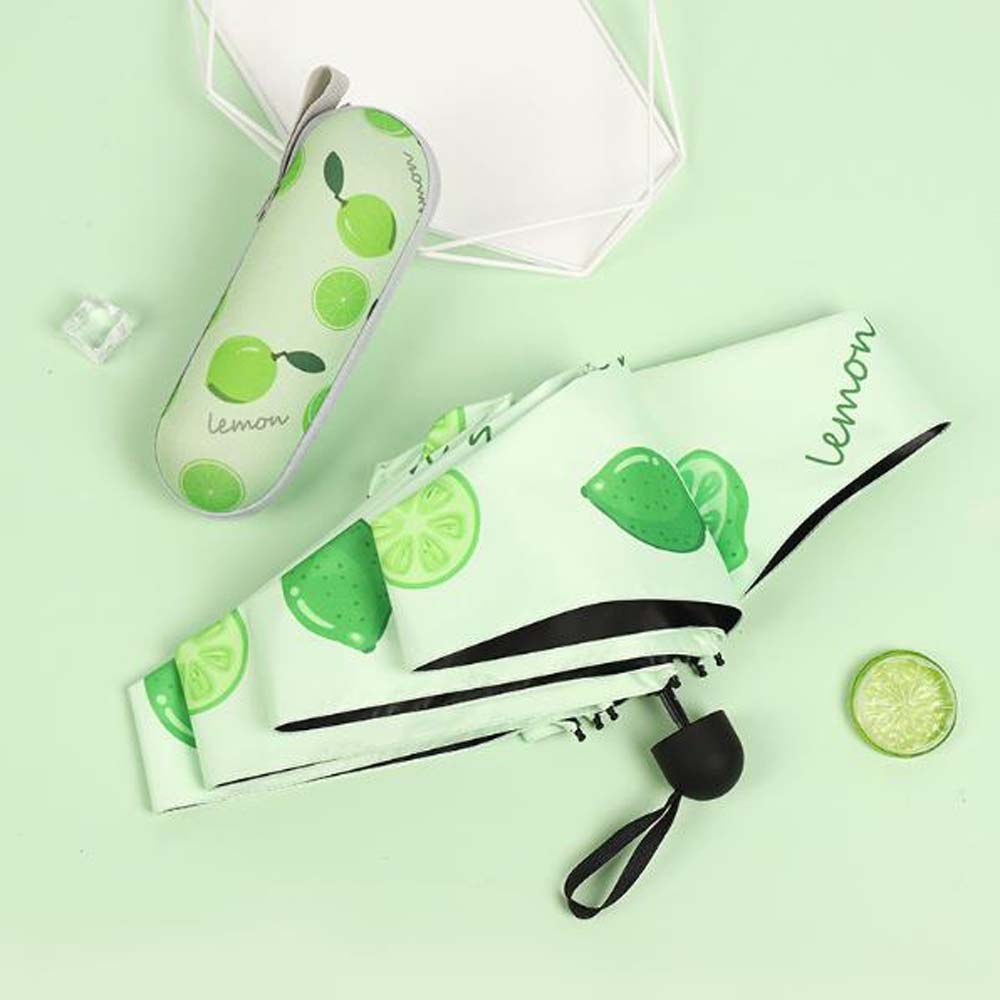 

1 шт. Компактный и портативный 5-складной 6-секционный капсульный зонт, незаменимый для защиты от солнца летом светло-зеленый