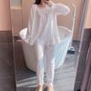 1011 Oh Mi Da Spring New Japanese Sweet Solid Color Fashion Women's Pajamas Princess Style Long Sleeve Loungewear Set