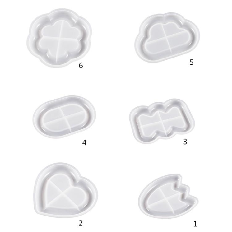 Resin Tray Molds Flower Cloud Dish Molds with Edges Rolling Tray Molds for Epoxy
