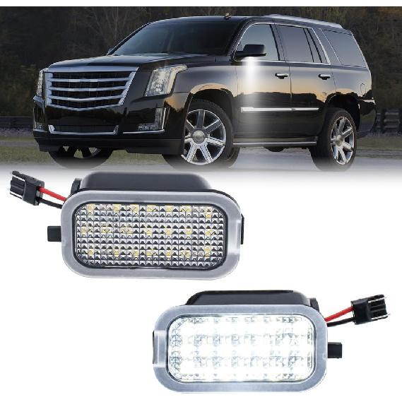 Led Under Side Mirror Puddle Lights For 2015 2016 2017 2018 2019 2020 Chevy Silverado GMC Sierra 1500 2500HD 3500HD Yukon XL Tahoe Suburban White LED