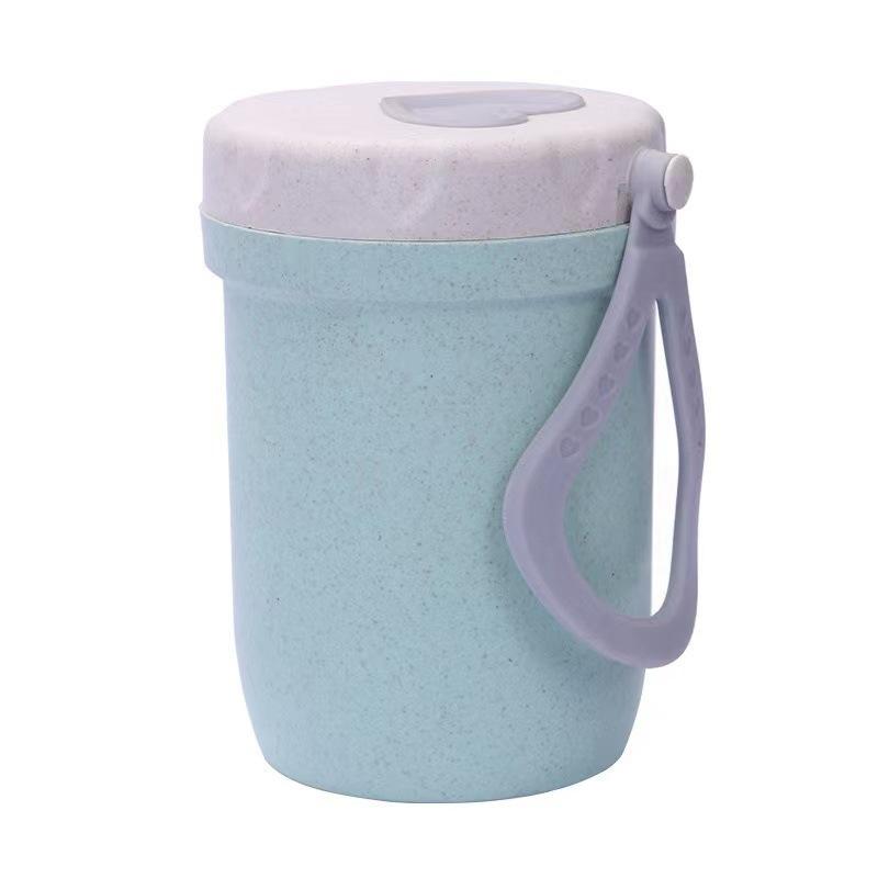 Student Insulated Double-layer Breakfast Cup - Microwaveable Water Cup - Oatmeal Cup - Milk Cup - Soup Cup - with Lid