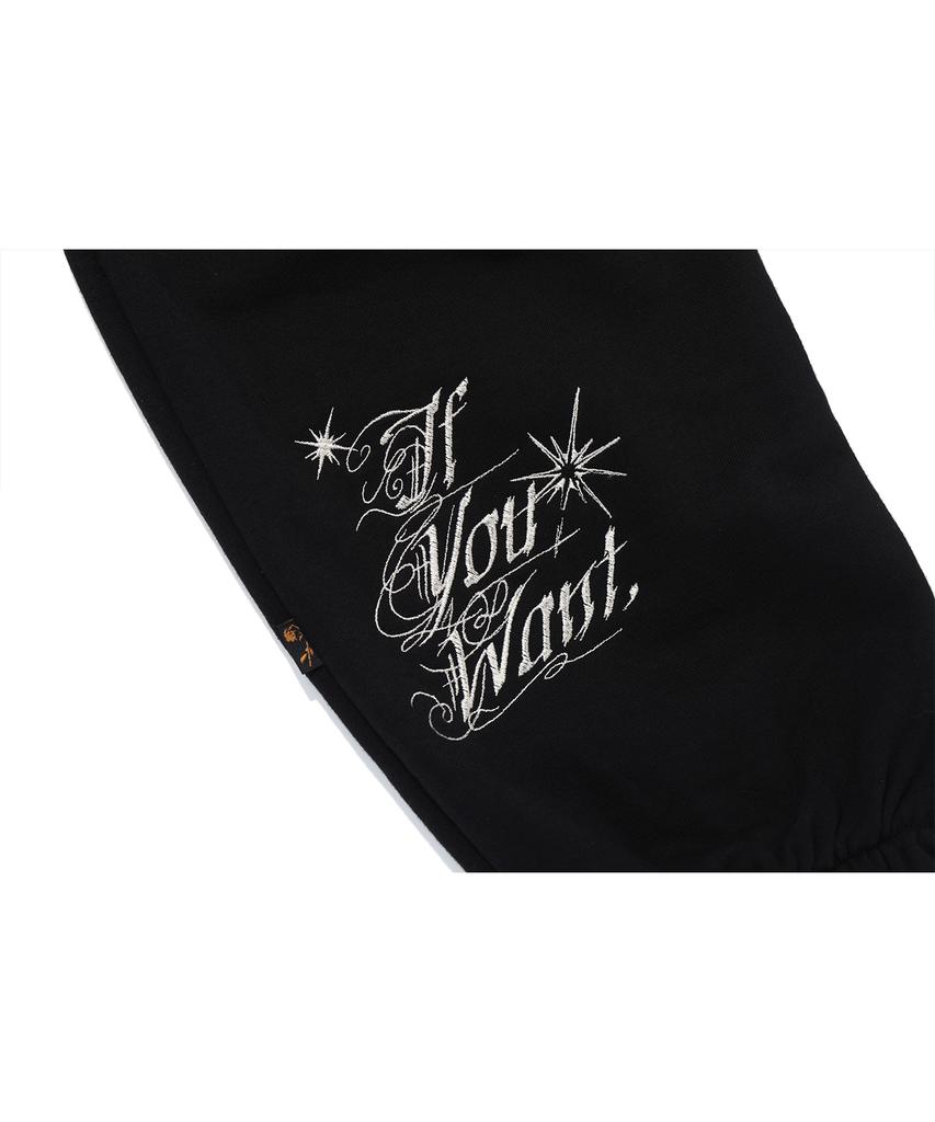IFYOUWANT Dia Balloon Joger Sweatpants Black