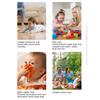 Baby Highchair Floor Mat Soft Cute Cartoon Animal Pattern Waterproof Food Spill Mess Mat for Home