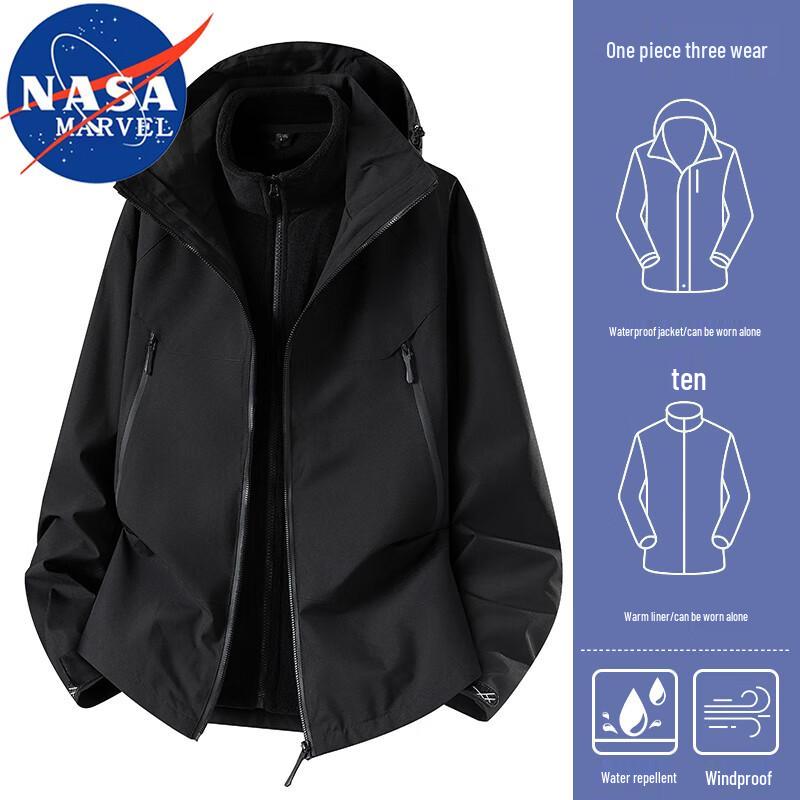 NASA MARVEL Men's 3-in-1 Warm Outdoor Casual Jacket