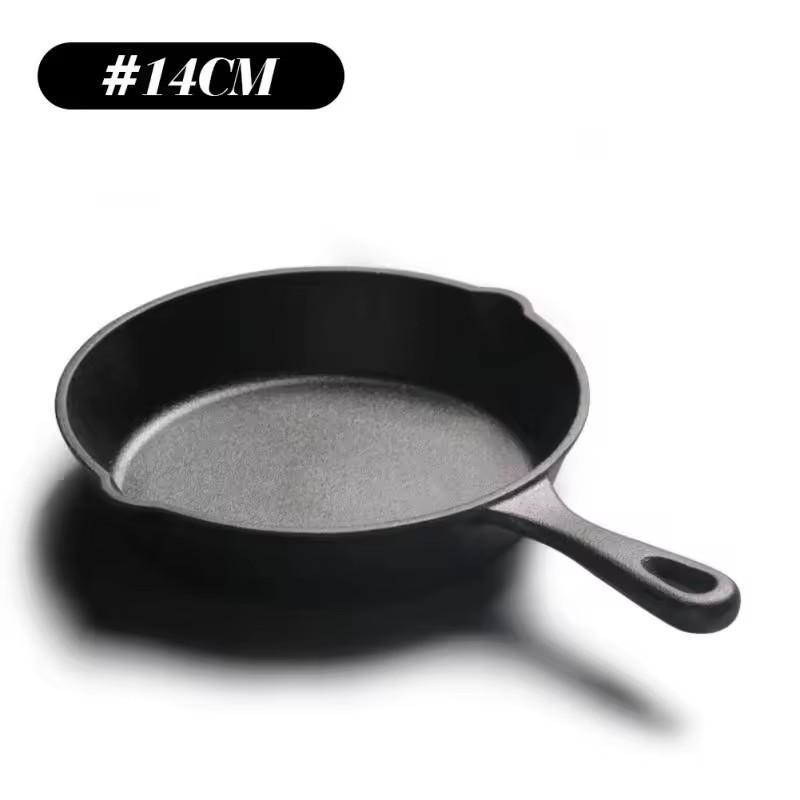 

Cast Iron Pan 14/16/20cm Skillet Non-stick Pot Egg Steak Cooker Frying Pan Baking Pot Gas Cooker Induction Cookware Kitchen Tool