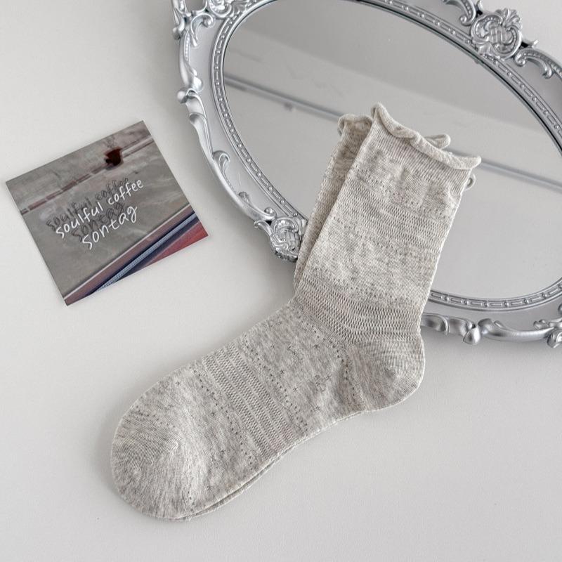 Leichte Sommer-Kurzsocken für Kinder mit Schleifen, Geknotete Socken, Dünne Einfache Baumwollsocken, Vielseitig und Stilvoll