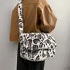 New Leopard Print Plush Messenger Bag Women'S Korean Version Fashion Imitation Fur Large Capacity Shoulder Bag Flip Trend