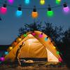 Fnyoxu USB Powered Multicolor Ball Bulb Light String Outdoor Camping Tent Light String Watertight Courtyard Garden Canopy Decoration LED Mood Light