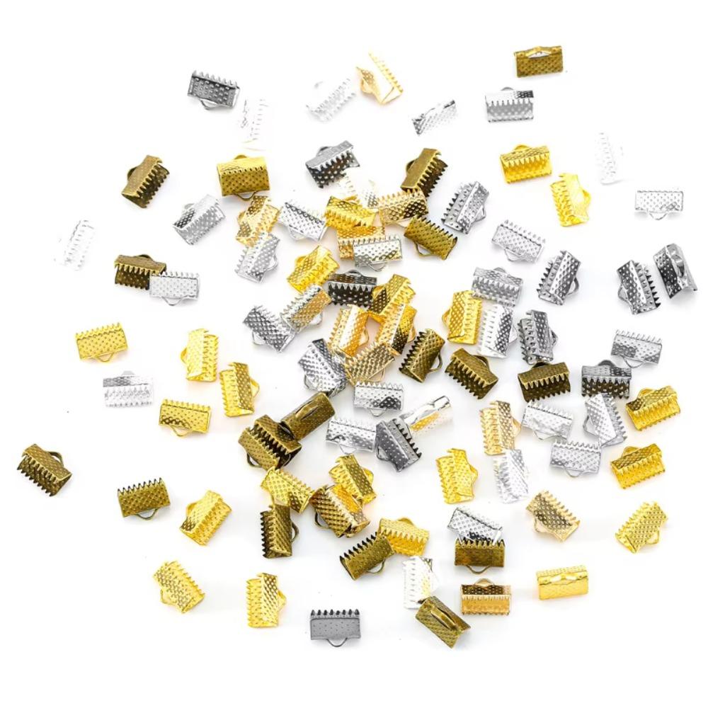 Crimp Beads Cove Clasps Cord End Caps String Ribbon Leather Clip Foldover Connectors Accessories for DIY Jewelry Findings