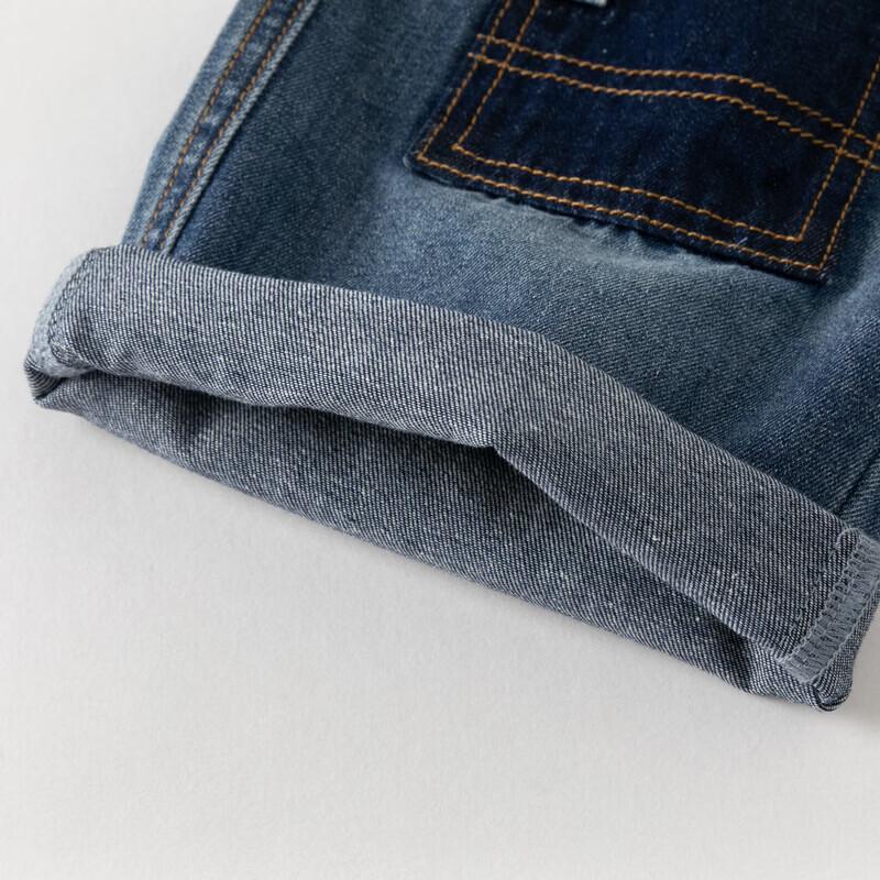 DAVE & BELLA Boys' Spring Denim Wide-Leg Straight Jeans