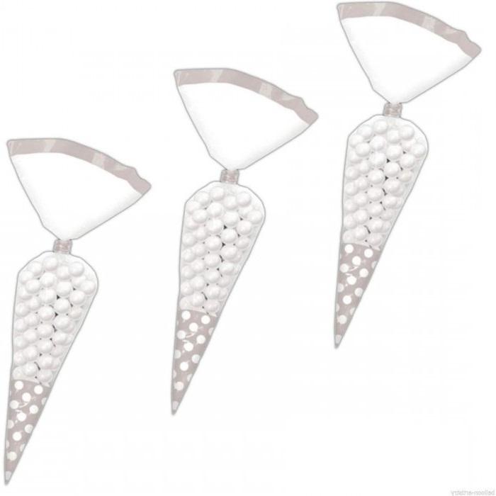 Amscan Partytüten in Kegelform mit Punkten (Packung mit 10)