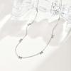 Minimalist Stainless Steel Necklace with 7 Bowkonts,Waterproof Flat Rolo Chain Bow Necklaces,Classic Jewelry Gift