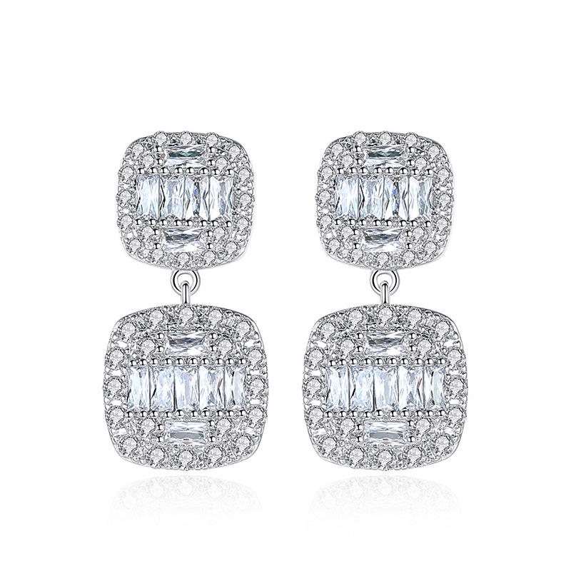 

Классические серьги-капли CMM из белого золота с кубическим цирконием, маленькие серьги-капли белого золота