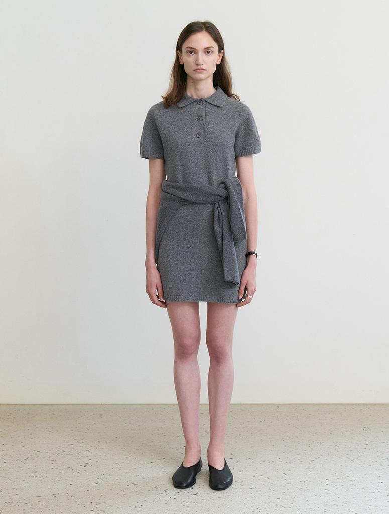 Step Around Cashmere Collar Mid One-Piece_Grey