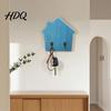 No Damage Wall Mounted Hooks Wood House Shape Storage Hook Strong Traceless Adhesive Decorative Solid Hangers American Style Hanger for Home Entryway