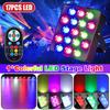 Mini Led Flat Par Light Full Color 10W RGB Sound Activated Dj Light USB Dmx Uplight For Disco Party Led Dance Floor Indoors Lamp