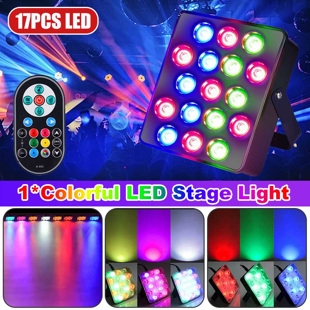 Mini Led Flat Par Light Full Color 10W RGB Sound Activated Dj Light USB Dmx Uplight For Disco Party Led Dance Floor Indoors Lamp