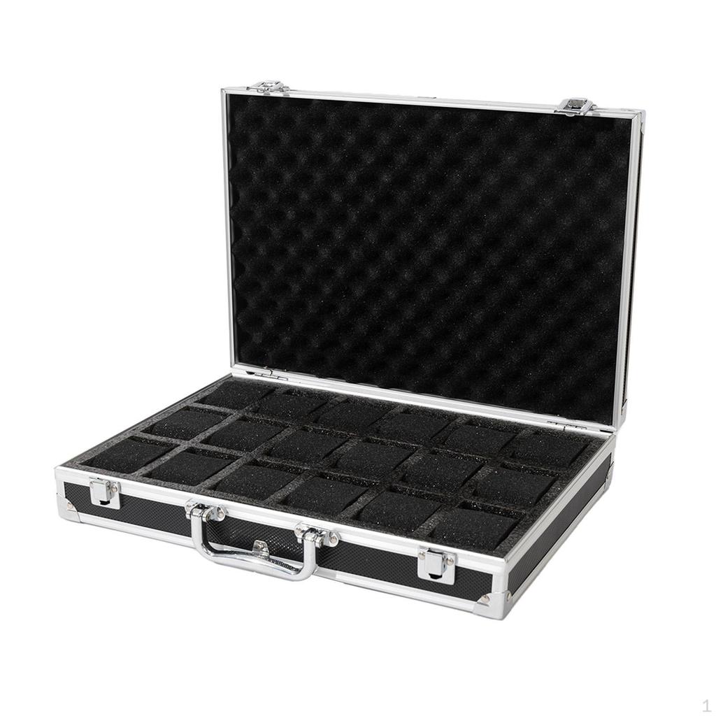 Watch Case Display with Handle Buckle Organizer Luxury Box Carry for Friends