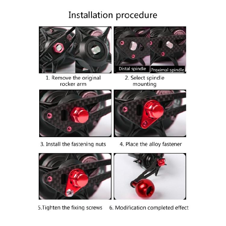 Carbon Fiber Fishing Reel Handle Baitcasting Aluminum Reel Knob Replacements