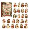 Cute Cat Rabbit Ornaments 24 Days Christmas Advent Calendar 2026, 2D Acrylic Reading Cats/Dogs/Forest Animals Surprise Unboxing Gift Ornament