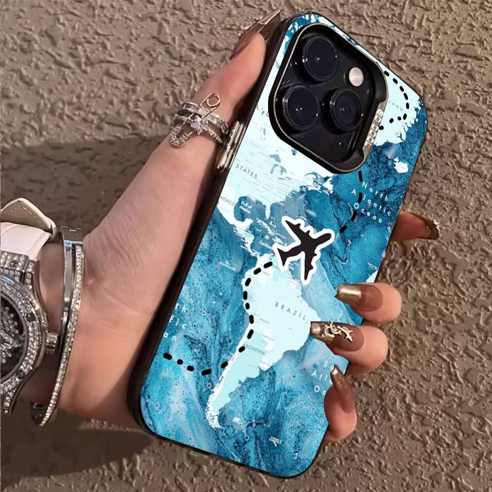 

Airplane Line Phone Case for iPhone 17 Air 16 15 11 12 14 13 Pro Max XS Shockproof Cover iPhone16