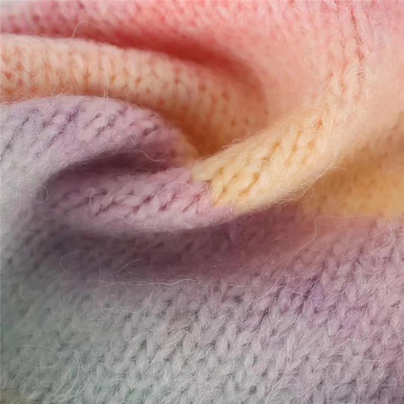 6pcs 300g/10.56oz Mohair Yarn Super Soft Extra Thick Knitting Crochet Wool Vibrant Yarn Bundle for Shawls Scarves Blankets Sweaters DIY Craft Supplies