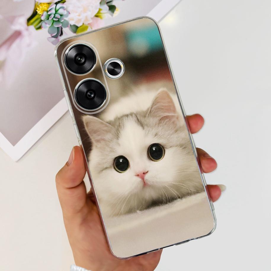 For Xiaomi Poco F6 Case Popular Butterfly Flower Soft Clear Silicone TPU Back Cover For Xiaomi Poco F6 5G F 6 PocoF6 Phone Cases
