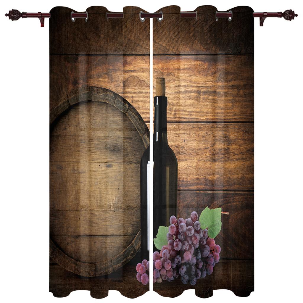 Retro Country Style Fruit Food Curtains For Bedroom Kids Room Living Room Window Curtain Luxury Curtains For Kitchen