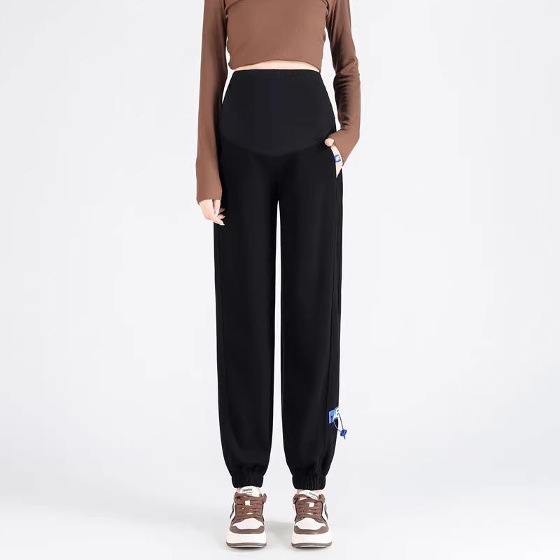 Fleece and Thickened Maternity Pants, Wear New Tied Feet, Autumn and Winter Early Pregnancy Casual Pants
