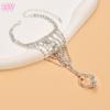 HY European American Style Shiny Diamond Bracelet for Women Cross-Border Fashion Charm Bracelets Opening Ring Chain Bridal Hand