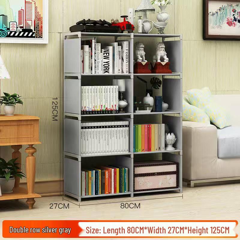 Simple Multi-layer Floor-standing Bookshelf: Narrow Corner Storage Rack for Living Room