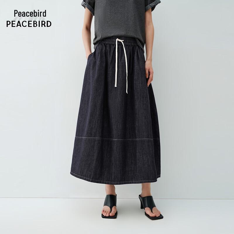 Peacebird Pleated Denim Skirt A3HFG2335 M