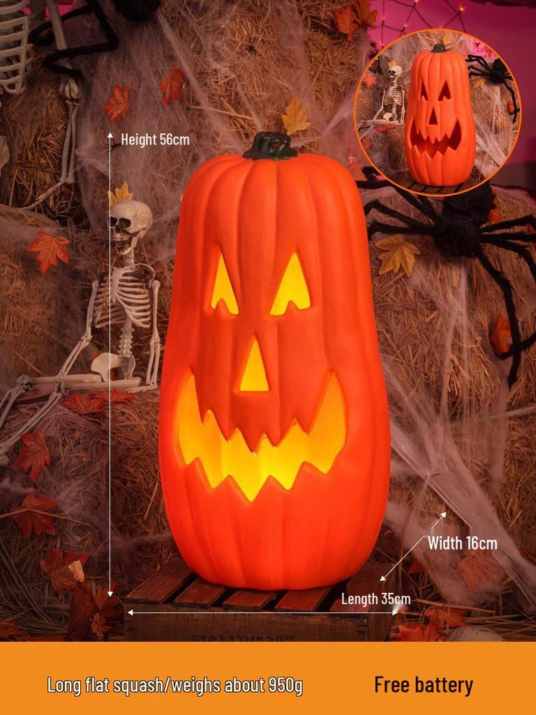 Luminous Halloween Pumpkin Lantern Decoration - Large Outdoor Display for Shopping Malls and Events