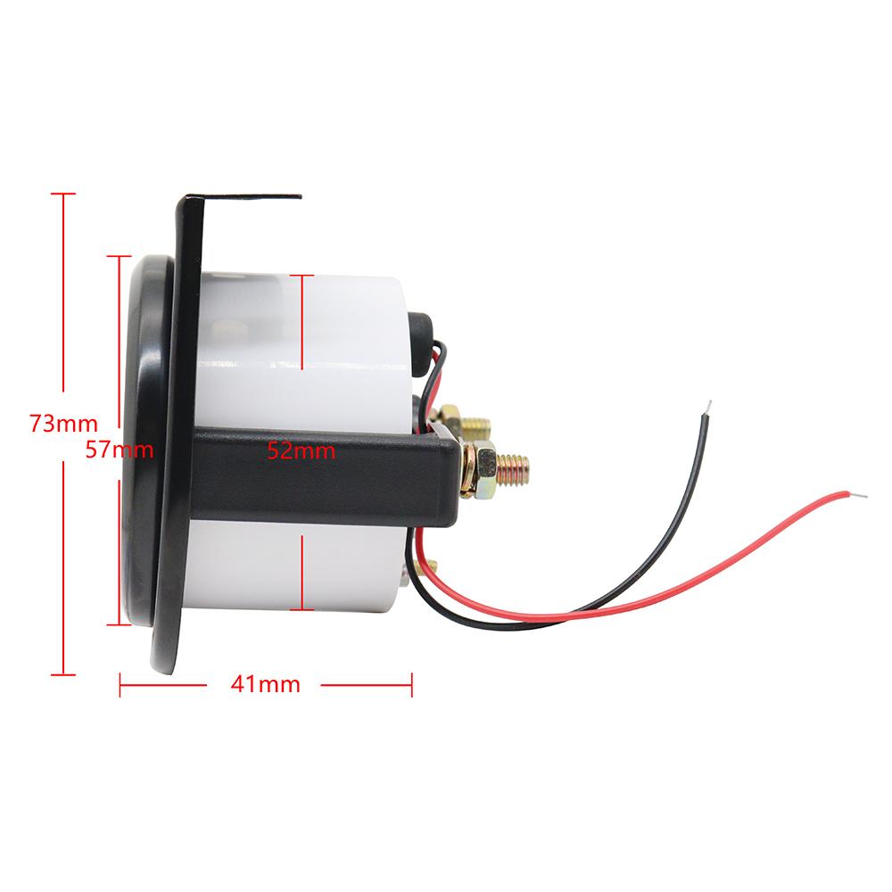 12V 52mm Universal Car Fuel Gauge Fuel Level Gauge Meter High Sensitivity White LED Light Black Rim Automotive Gauges