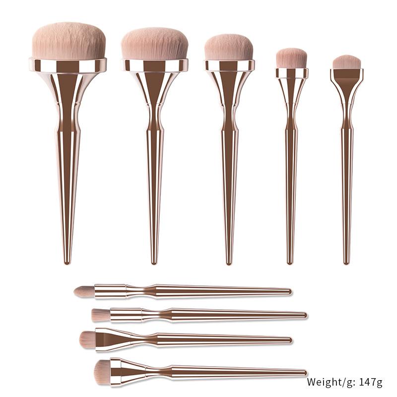 Toothbrush Type Foundation Make-up Brush Electroplating Handle Powder Brush Powder Blusher Brush Beauty Toolsher Brush Beauty Tools
