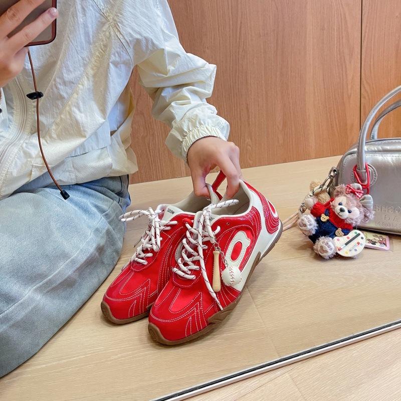 Retro versatile baseball moral training shoes for women's 2025 spring and autumn new breathable thin-soled casual sports racing Forrest Gump shoes
