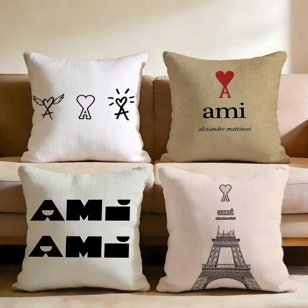 Fashion Luxury A-Ami Cushion Cover Multi-Scene Pillow Cover for Home & Car - Reversible, Soft & Durable for Daily Use
