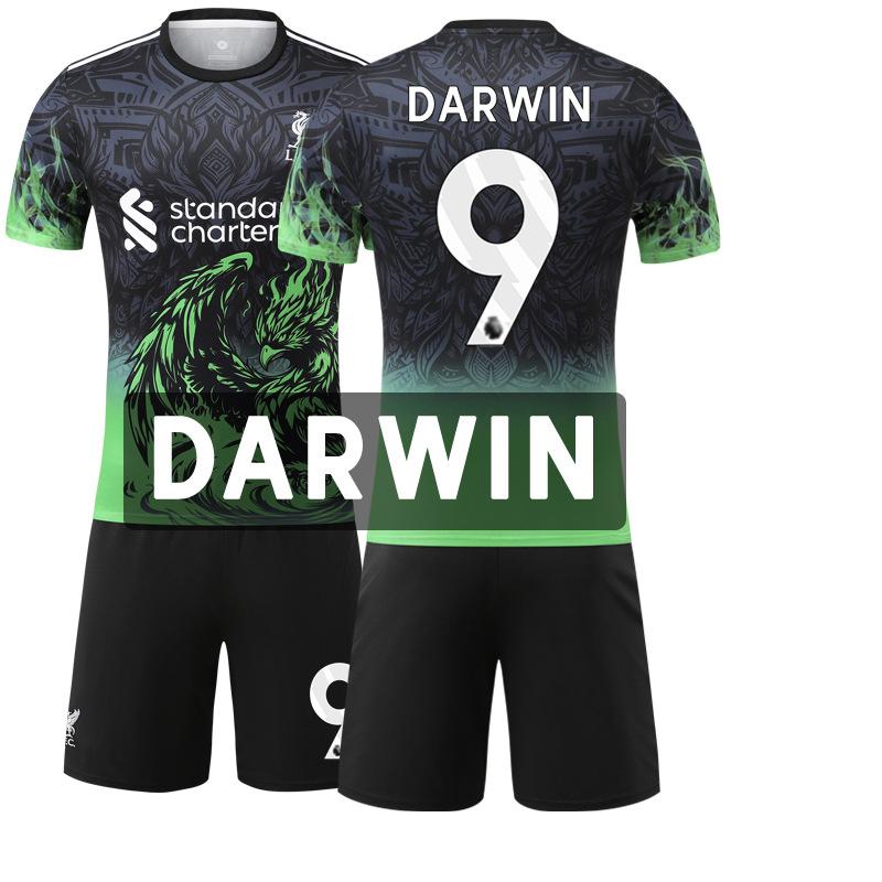 Klubové zelené přechodové tričko Wirtz Salah Liverpool Speciální pamětní edice Rychleschnoucí