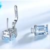 Gica Gema Jewelry S925 Sterling Silver Square Geometry STemperament Stud Earrings For Women Fine High Grade Jewelry Gift To Valentine's