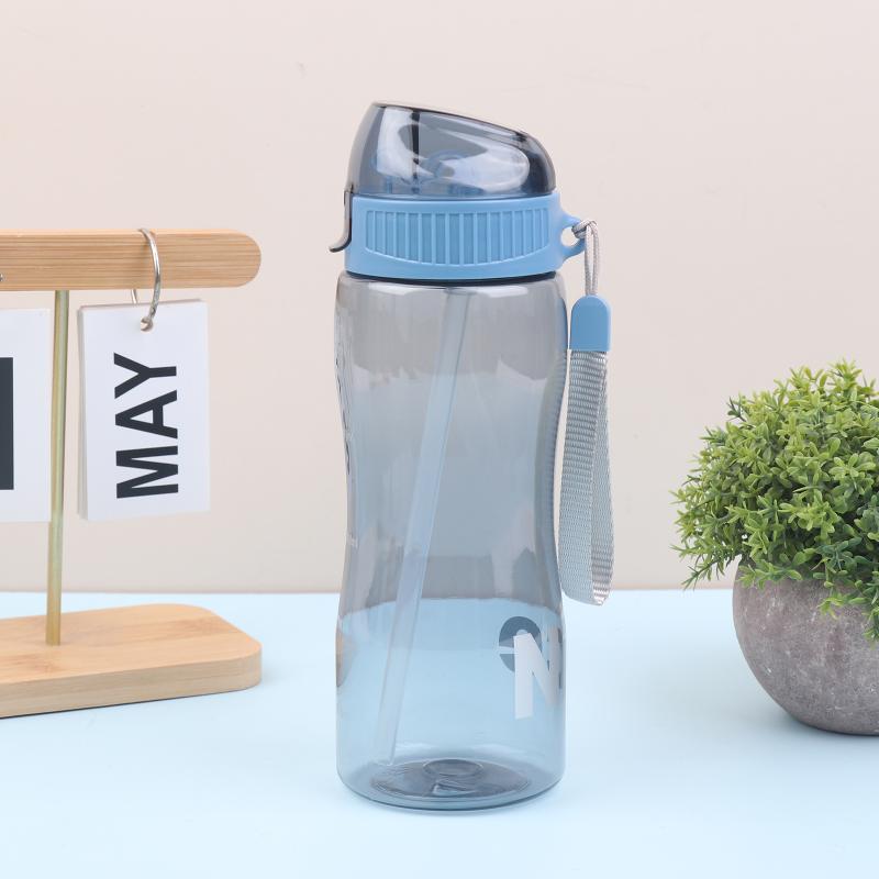 580Ml Portable Leak-Proof Sport Tea Coffee Cup Plastic Water Bottle With Straw For Drinkware Kids Water Bottle For School