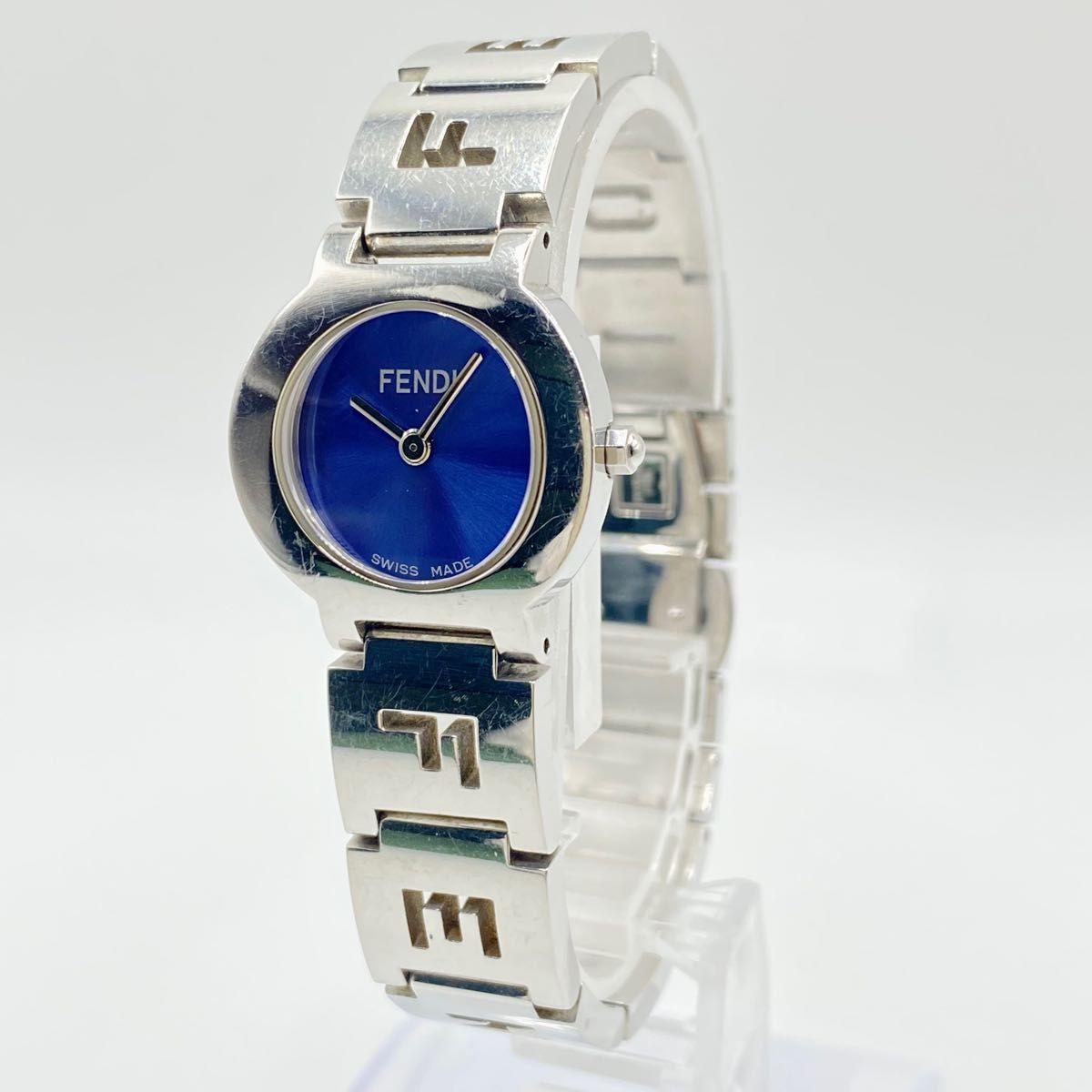 Used FENDI 3050L 009-663 QZ Blue Dial 1JWY
