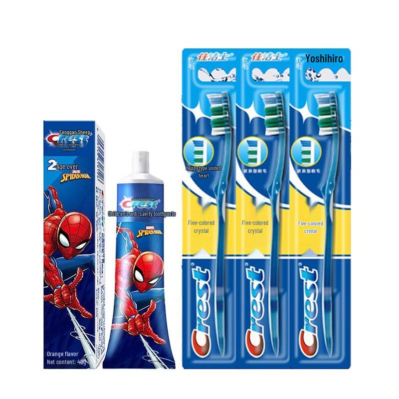Crest Kids Dual-Effekt Anti-Karies-Zahnpasta mit Zahnbürsten