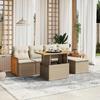 VidaXL Garden Lounge Set with Cushions 6 Pcs, Patio Sofas, Patio Furniture Set, Outdoor Furniture, Beige 3273935