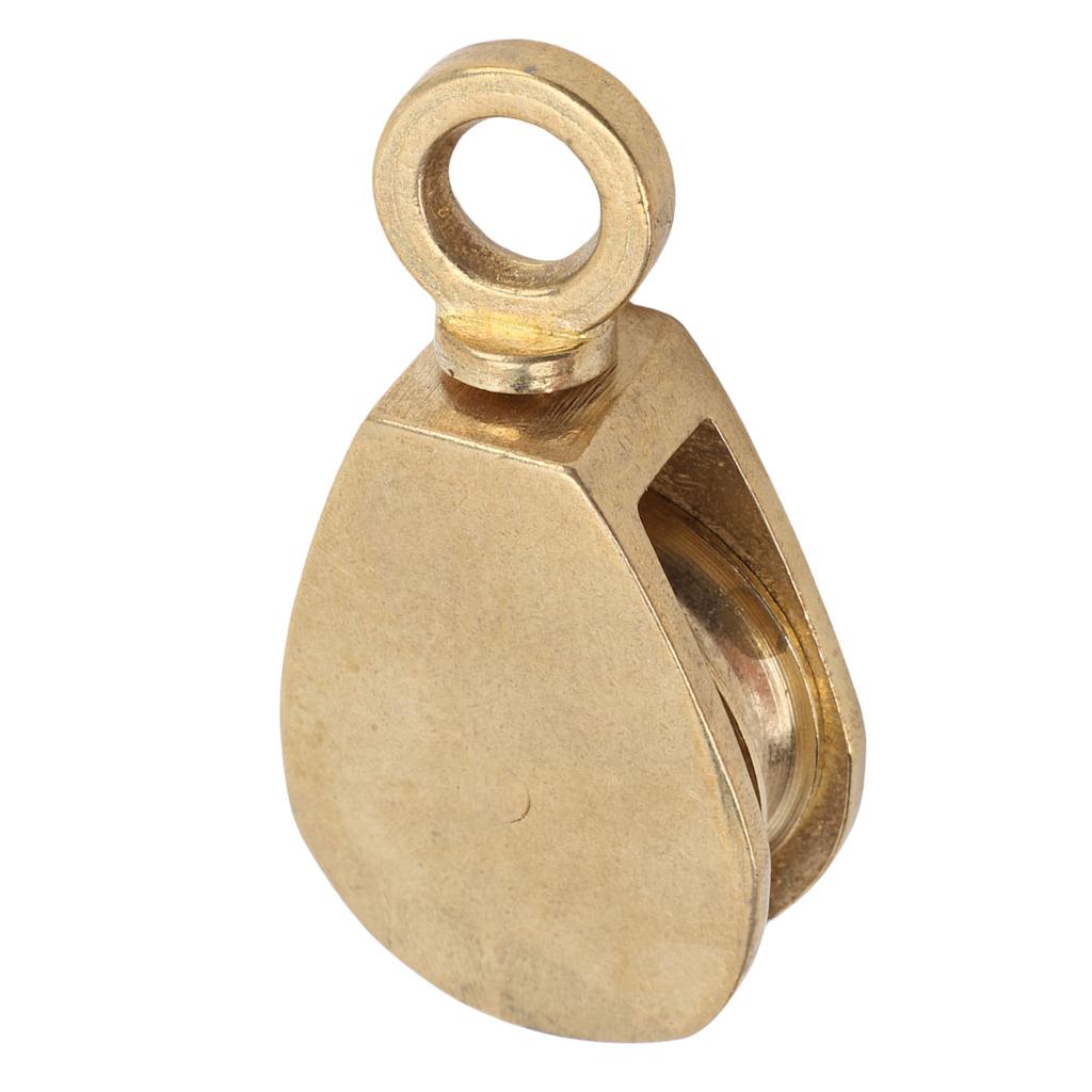 Flag Rope Pulley MPA371587 38mm 360 Degrees  Rotable Brass Flag Pole Rope Lifting Pulley for Boat Ship Yacht