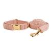 Pink Teddy Bear Dog Collar & Leash Set