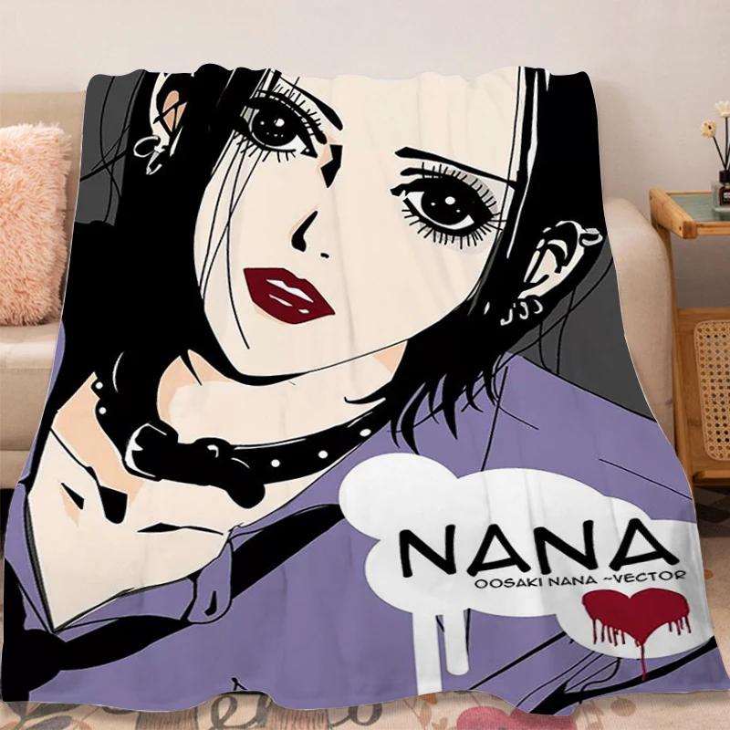 Anime Girls Nana Flannel Blanket 3d Printed Picnic Blankets Warm Soft and Comfortable Throw Blanket Home Travel Birthday Gift