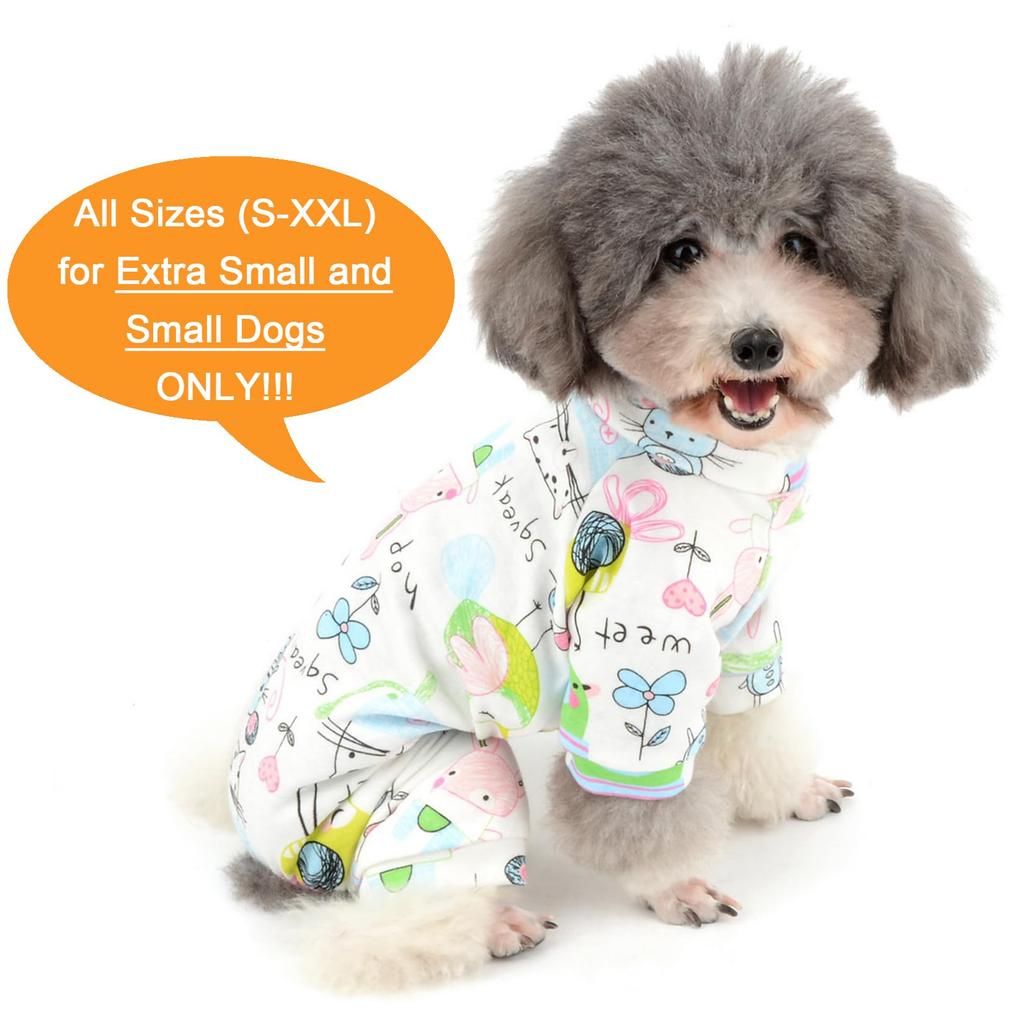 ZUNEA Dog Jumpsuit Pajamas Romper for Small Dogs Stylish and Cute Mouse Pattern Dog Wear Loungewear Sleepwear Shedding Prevention Pet Clothes Dog